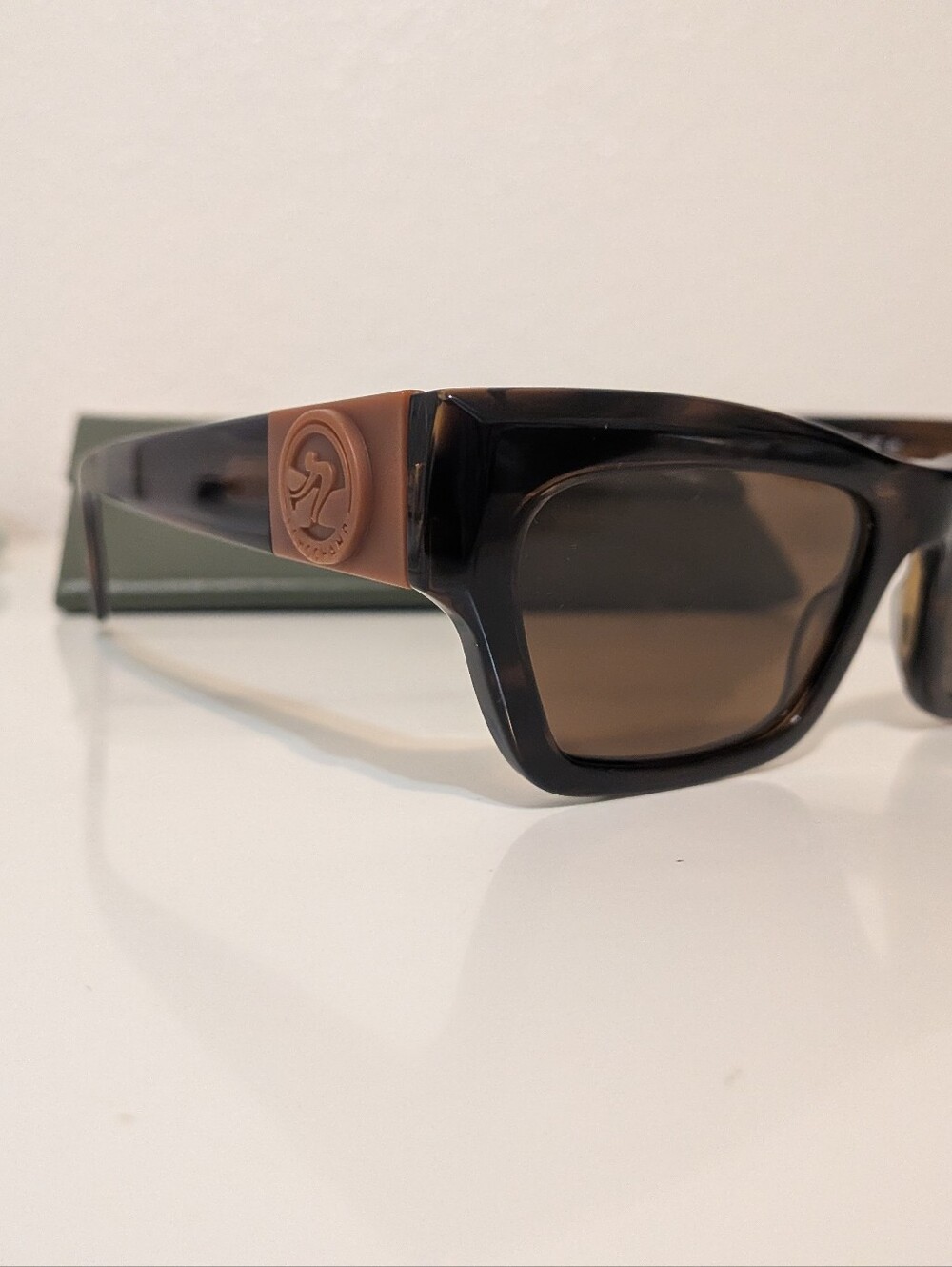 Lonchamp Brown Tortoise Modern Sunnies Nib - Picture 2 of 7